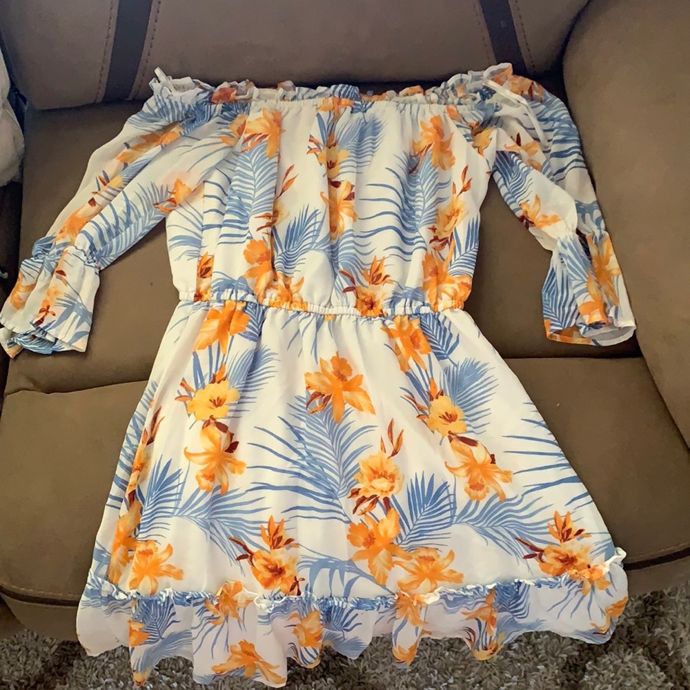 Floral off the shoulder dress